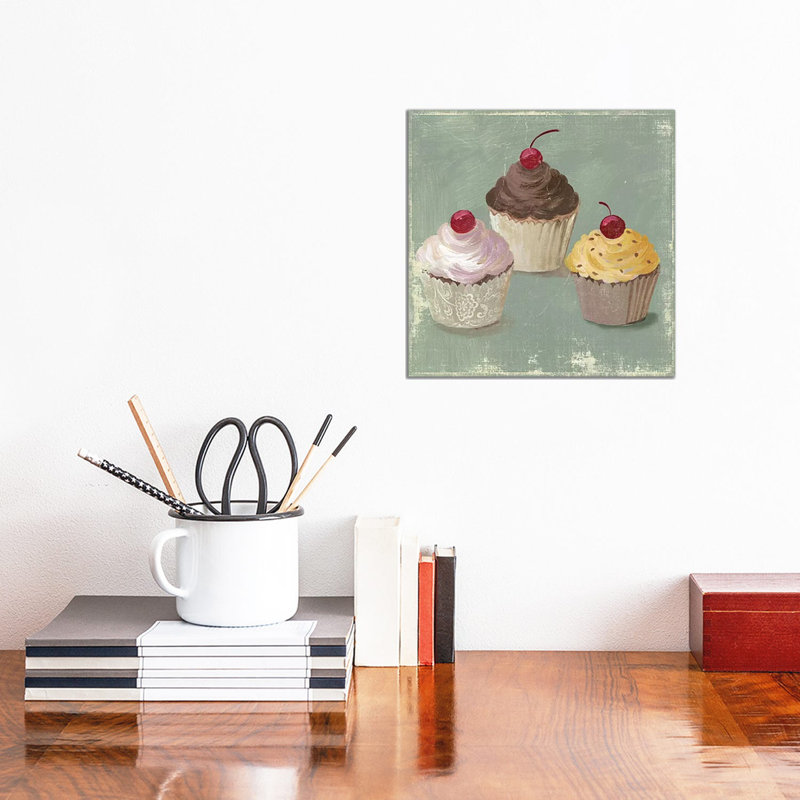 Cupcakes 1 Piece Wrapped Canvas Painting, 30.48 cm H x 30.48 cm W