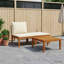  Ensemble de salon de jardin 3 pièces avec coussins en bois d'acacia massif et corde