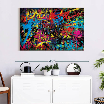Graffiti abstrait, reproduction sur toile