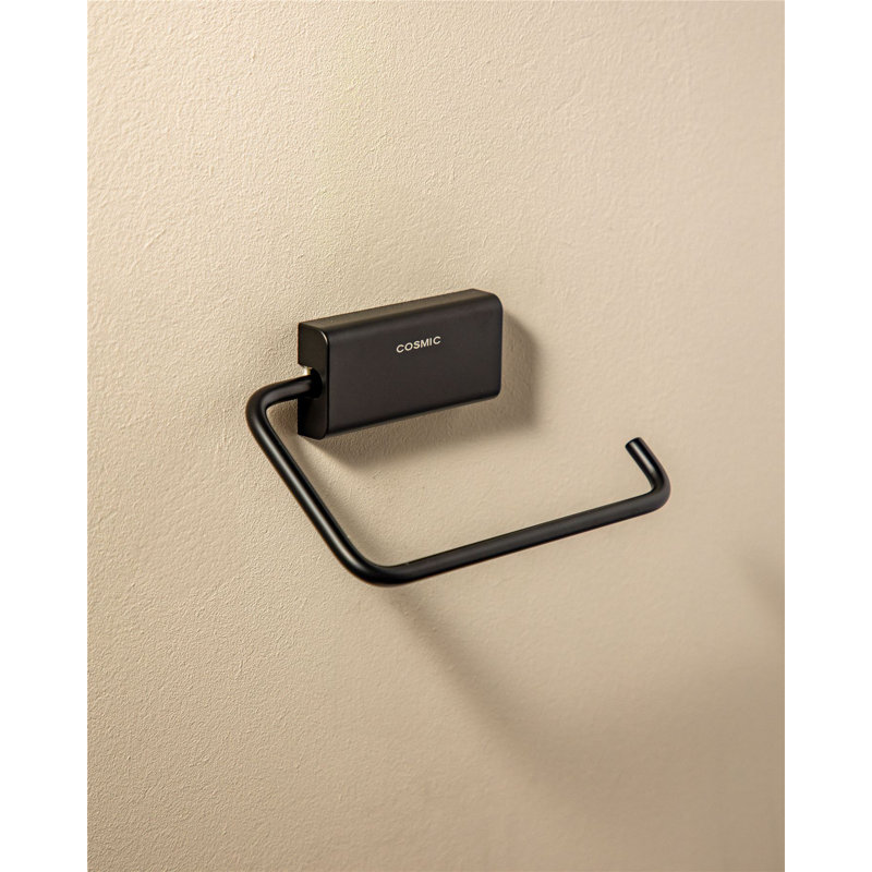 Dekyra Wall Mounted Toilet Paper Holder, Matte Black