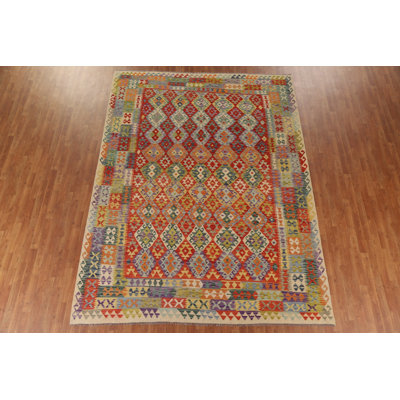 All-Over Kilim Wool Area Rug 8x11
