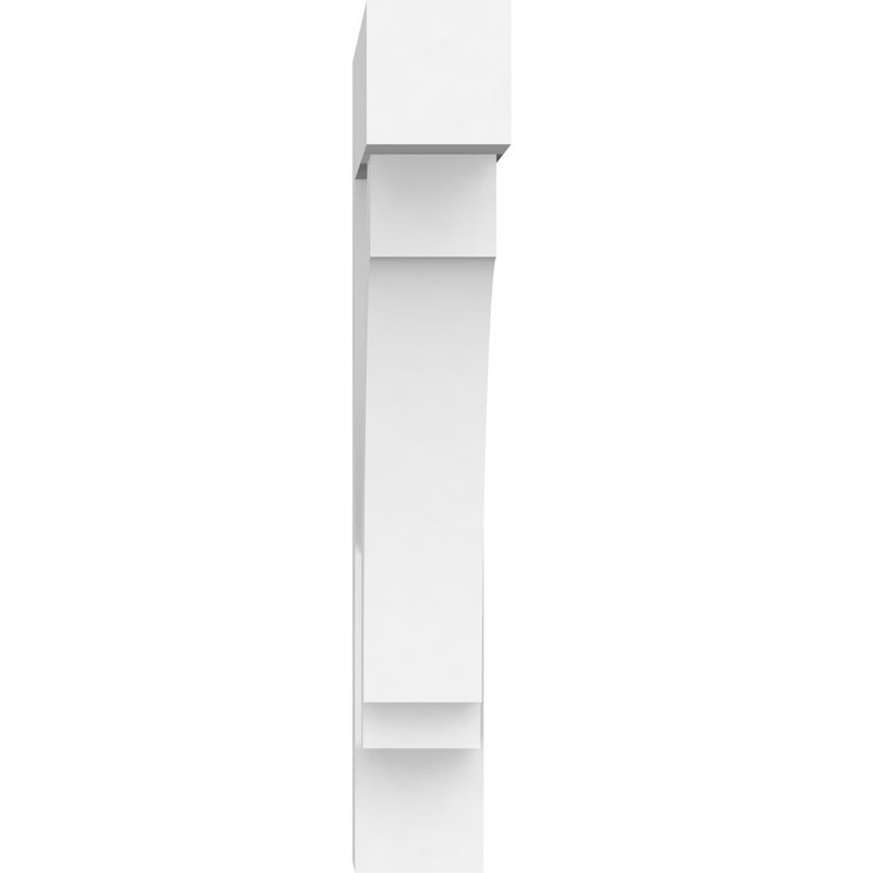 Support standard en PVC de qualité architecturale avec extrémités en bloc, H 32 po x l 5 po x P 24 po
