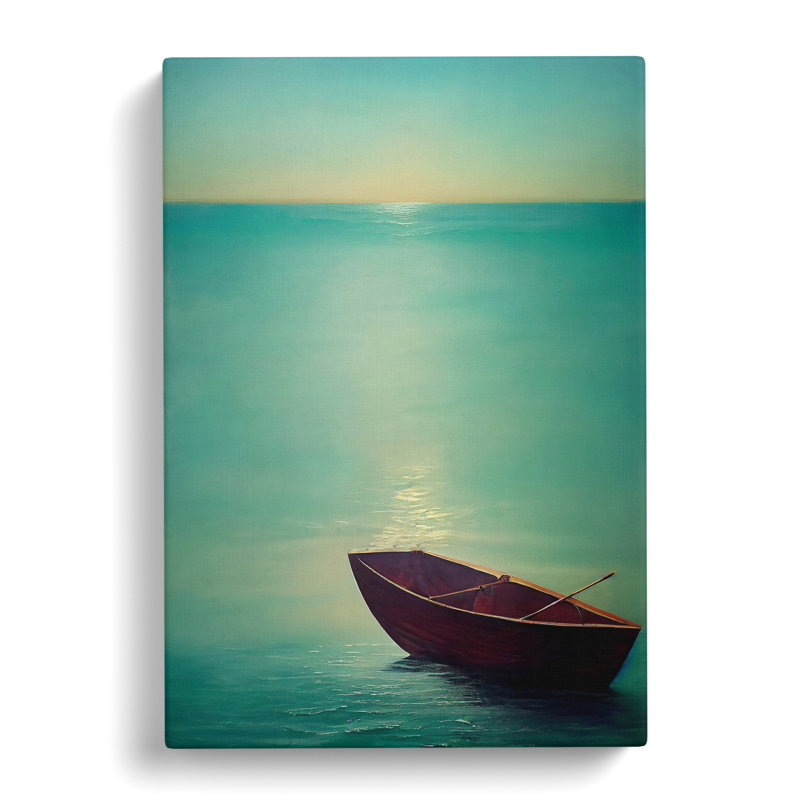 Vacant Boat - Wrapped Canvas, 60cm H x 40cm W x 3cm D