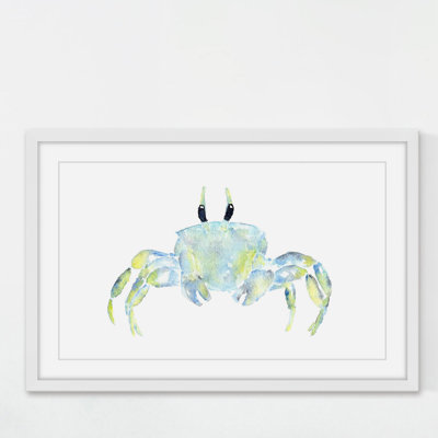 'Ghost Crab' by Thimble Sparrow Framed Print