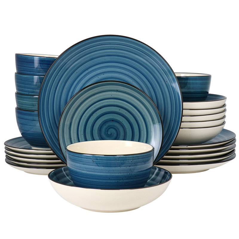 Service de vaisselle Union Rustic Jozephine - Service pour 6, Bleu très foncé