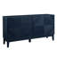 Buffet bleu avec rangement cannelé, tablettes réglables H 31,5 po x P 15,8 po x l 60,5 po-1702601966