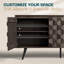 Buffet en bois d'acacia massif à 3 tiroirs de 61 po de largeur Georgina-1914233865