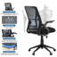 Ensemble de 2 chaises de bureau, chaises de bureau modernes pour bureau personnel, chaises d'ordinateur noires-108259356