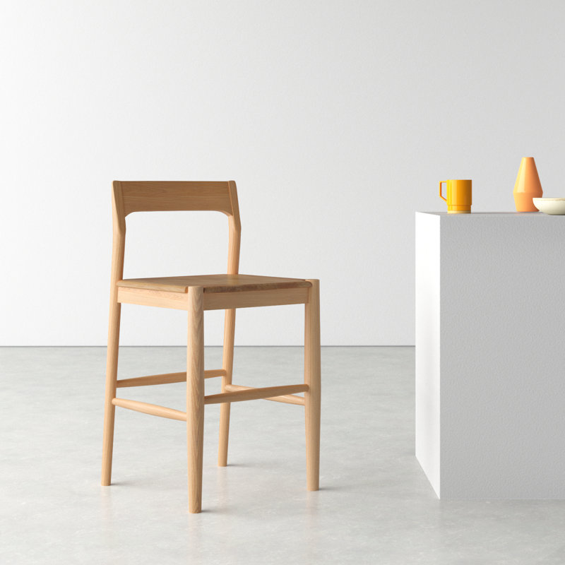 Krieger Bar and Counter Stool, Natural, Counter Stool (26" Seat Height)