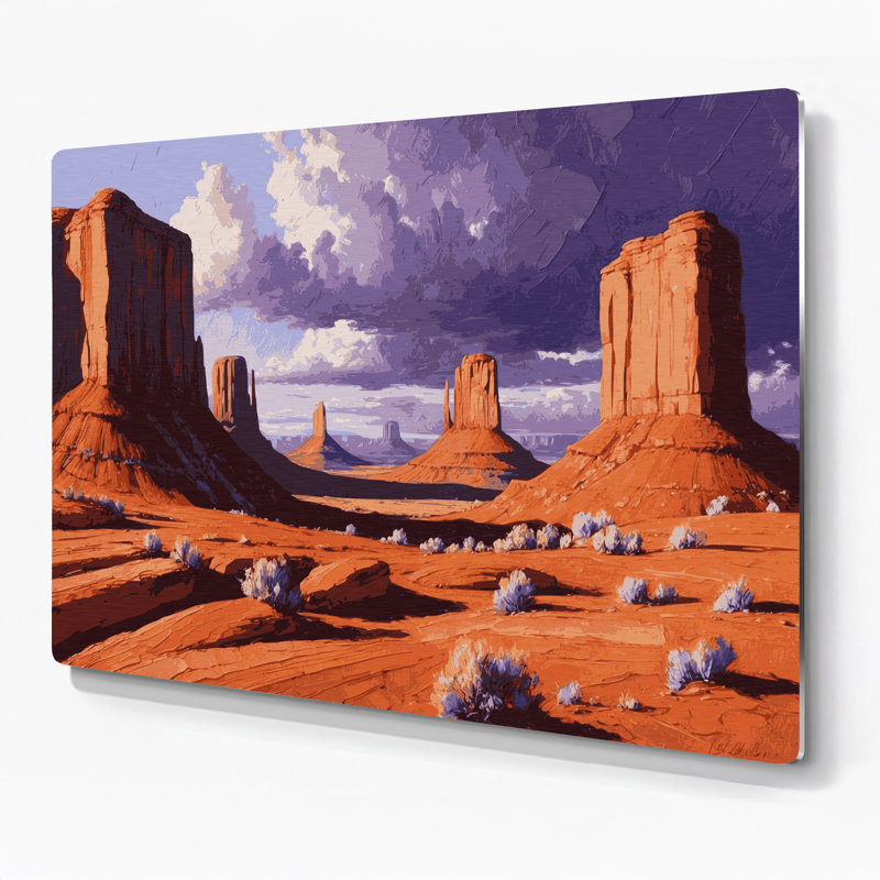 Art mural en métal brun du sud-ouest, paysages Mesa and Butte 107