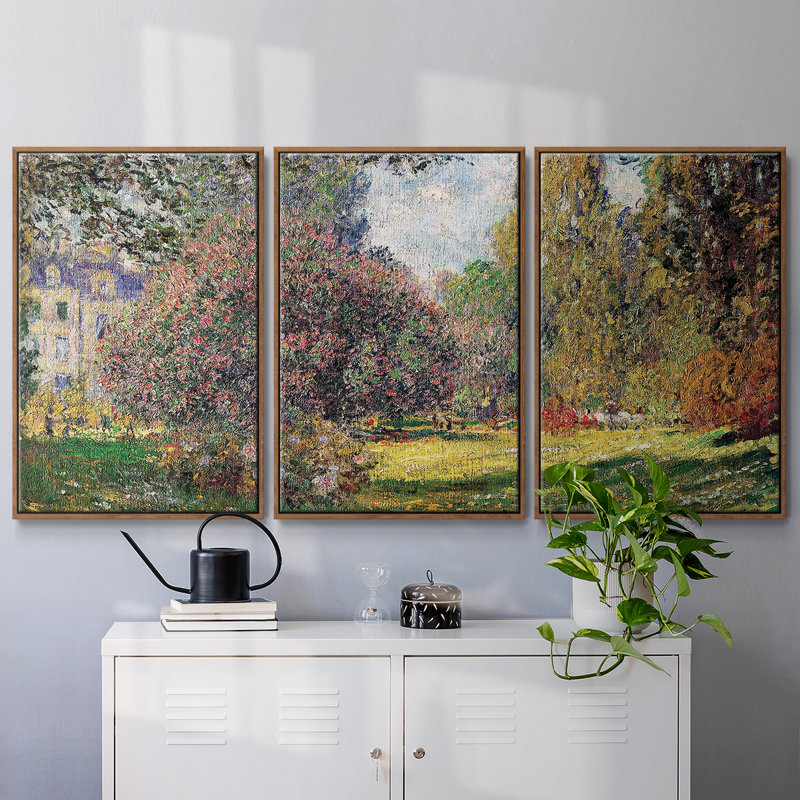 The Park By Monet 3 pièces, Noyer, H 36 po x l 75 po x P 2 po