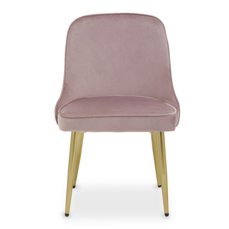 Nelsonville 47cm H Polyester Blend Upholstered Side Chair, Pink