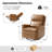 Medlin 31''W Transitional Faux Leather Dual Motor Swivel Rocker Recliner with USB Ports-529067049