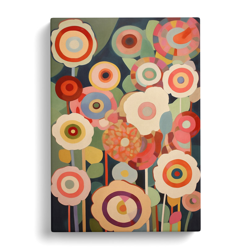 Astle Flowers Orphism Design Vol.12 - Wrapped Canvas Print, 50cm H x 35cm W x 3cm D