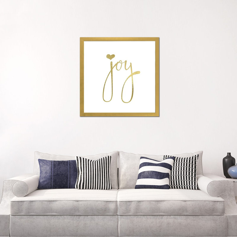 «Joy Heart» par Nikki Chu - impression, Encadrement doré, H 24 po x l 24 po x p 1 po