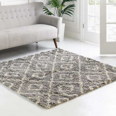 Tapis à poils longs gris Foundry Select