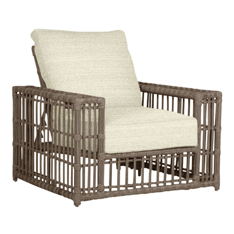 Newport Patio Chair with Cushions, Welt, Arbor Chambray, Onyx