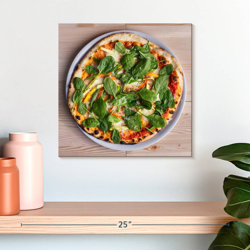 Yarlin Spinach Pizza, 16" H x 16" W
