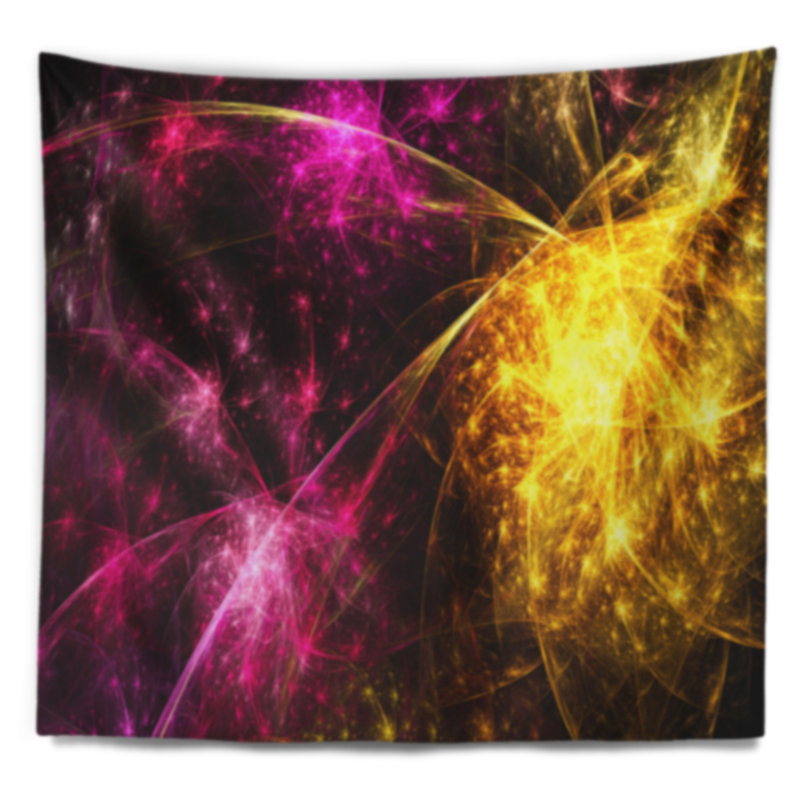 Tapisserie abstrait de couleur abstraite fireworks, H 50 po x l 60 po