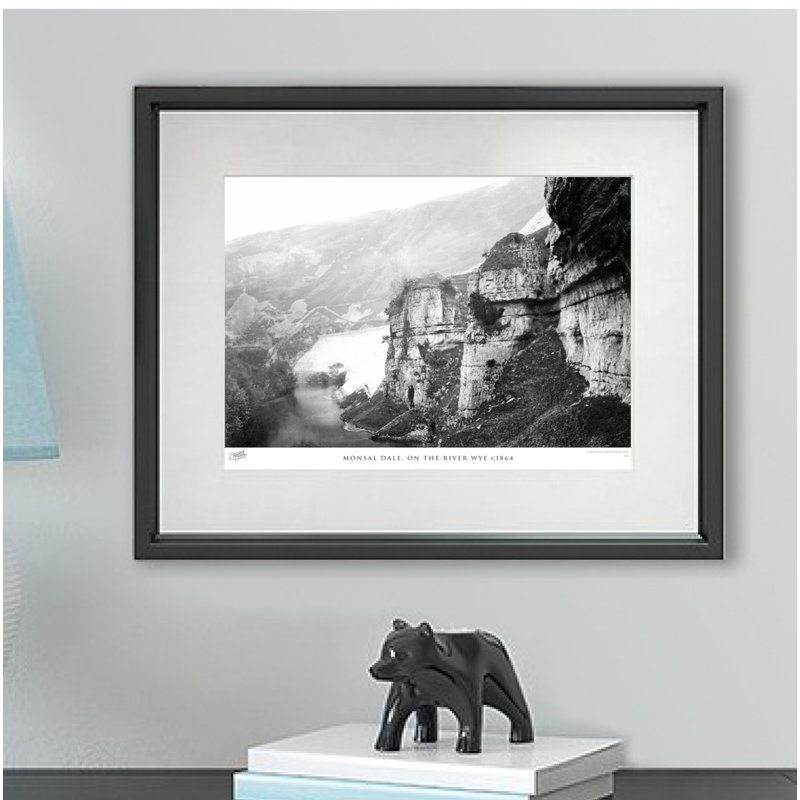 Monsal Dale, On The River Wye C1864 - Single Picture Frame Print, 60cm H x 80cm W x 2.3cm D