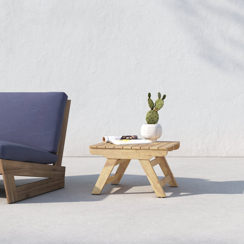 Bullock 19.75'' Outdoor Side Table, Teak