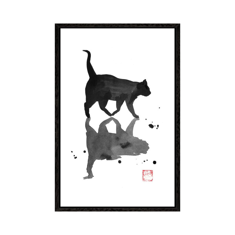 Puddle by Péchane - Print on Canvas, 101.6 cm H x 66.04 cm W, Black Framed