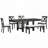 Raelene Modern 6-Piece Extendable Dining Table With Footrest,kitchen table set with Leaf,dining table set,dining room set-1678049432