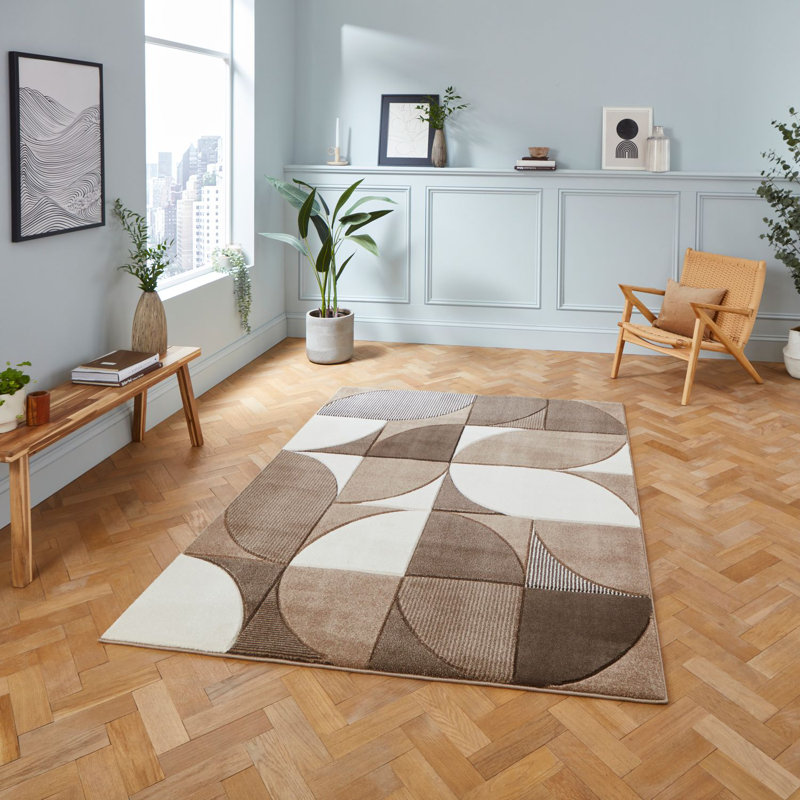Matrix area rug Machine Woven Rectangle Beige, Rectangle 160 x 220cm