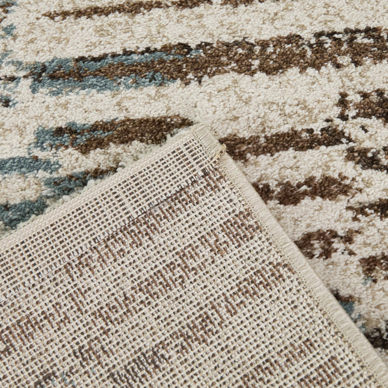 Belli Cream Modern Geometric Area Rug, Rectangle 7'10" x 10'