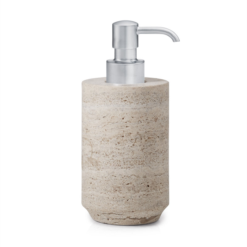 Aztec Marble Soap Dispenser, Satin Chrome