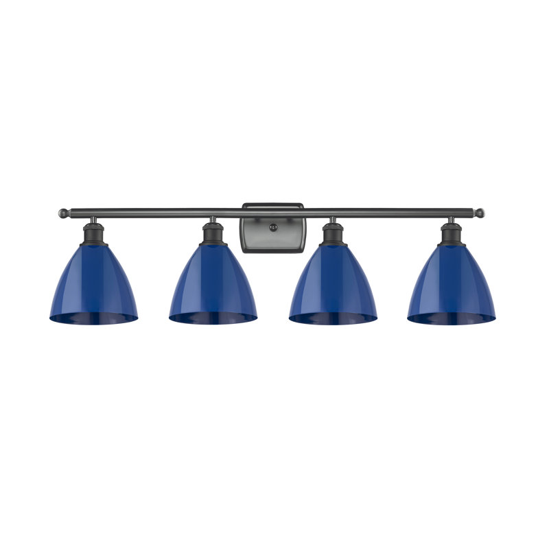 Amylee 4 - Light Dimmable Vanity Light, Blue, Matte Black