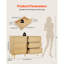Commode 6 tiroirs en rotin avec pieds