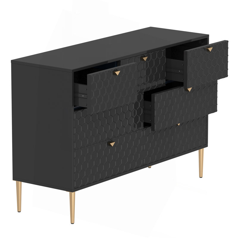 Armoire de rangement moderne à 7 tiroirs: organisateur en bois massif pour la chambre à coucher, le bureau et le vestibule - Design contemporain polyvalent