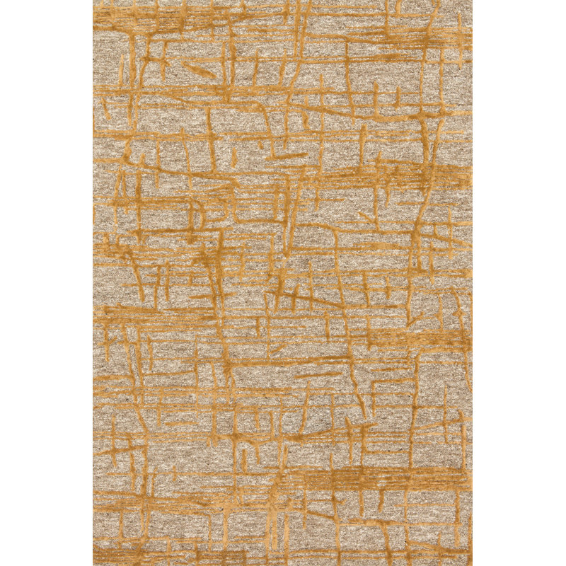 Rusch Hand-Tufted Gold Area Rug, Rectangle 7'9" x 9'9"