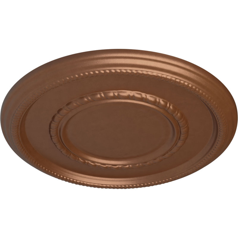 Médaillon de plafond H 17,375 po x l 17,375 po x P 1,125 po Federal, Cuivre poli