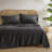 Cotton 144TC Black Breathable 100% Cotton 3-Piece Twin XL Sheet Set-103544687-108513207