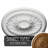 Endurathane Sellek Ceiling Medallion, 18 1/2"OD x 7/8"ID x 1 1/2"P (Fits Canopies up to 1 1/8")Hand-Painted Ultra Pure White Crackle Finish-28576553