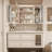 Cream style simple bathroom cabinet