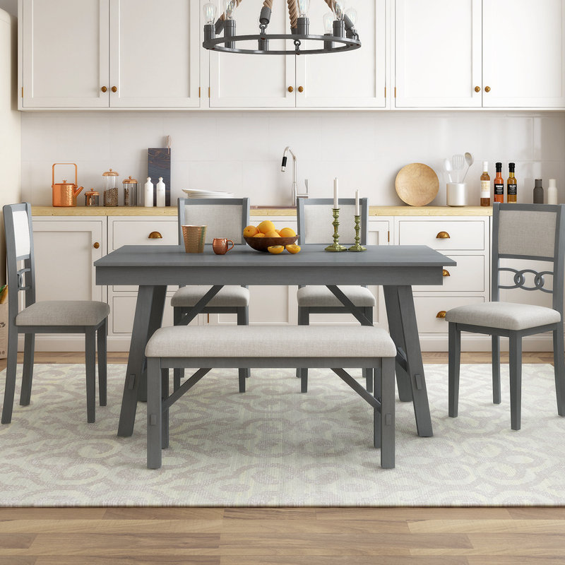Dining Set with Bench Dining Table with Bench Farmhouse Table and Bench Set Dining Table Set