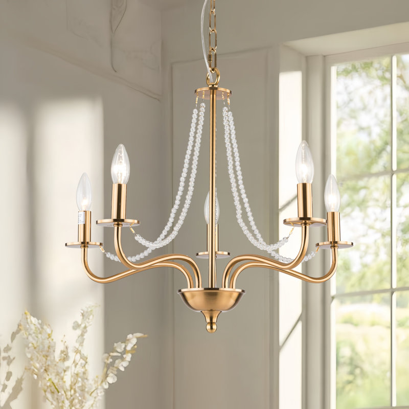 Lustre classique / traditionnel à 5 lumières à intensité variable Haylin