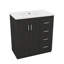 Ensemble de meuble-lavabo de 30 po avec lavabo en céramique, 3 tiroirs et portes à fermeture en douceur inclus-1152475738-1152475740