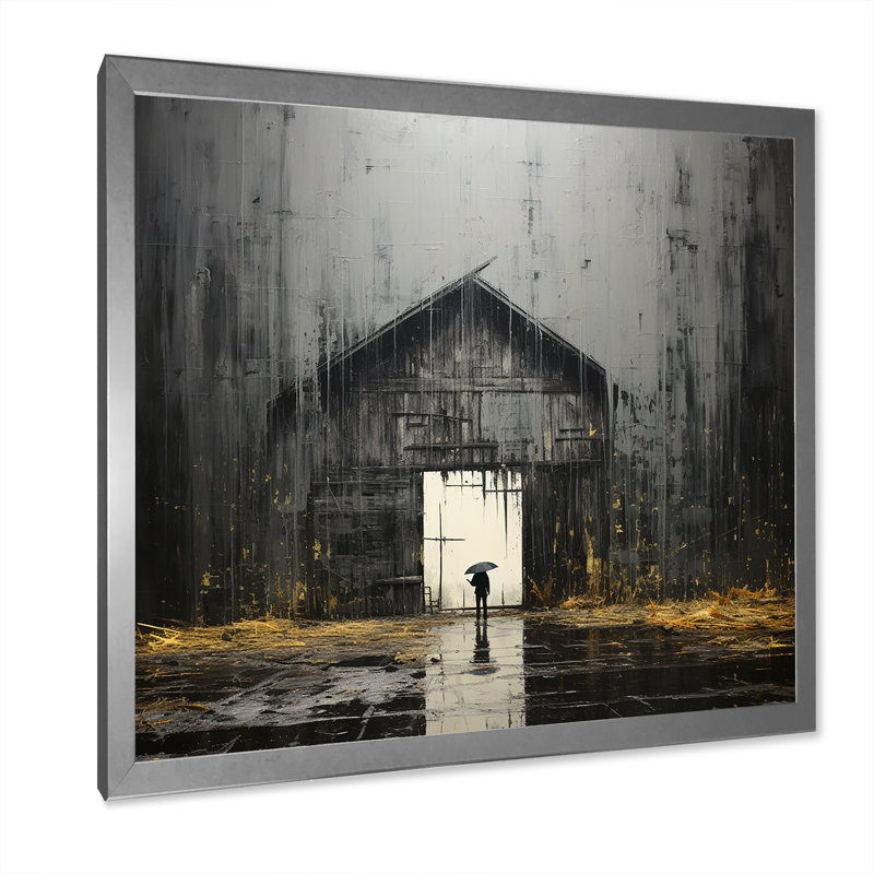 Mystique grange noire et jaune sur toile, Cadre photo argenté, H 36 po x l 36 po x P 1,5 po