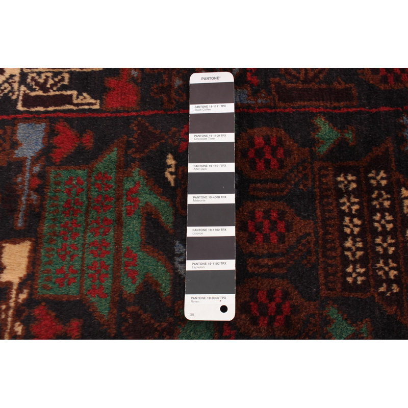 Tapis noir Largeros War 3 pi 1 po x 4 pi 9 po