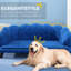 Lit pour chien rembourré en mousse, velours bleu foncé pour les chiens de taille moyenne et grande, races douillettes élégantes, chic relaxant