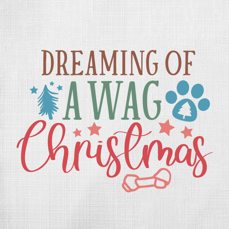 Chien de NoÃ«l - Rembourrage inclus, 18 po x 18 po