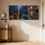Ensemble de 3 reproductions d'art mural sur toile Mid-Century