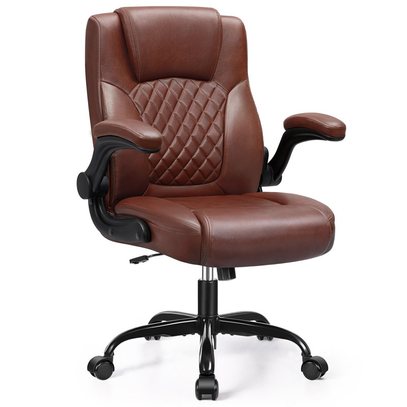 Culler Ergonomic Executive Chair with Headrest Adjustable Arms, Vintage Brown
