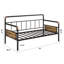 Structure de lit de jour en métal bronze, structure de lit simple robuste pour chambre d'amis-290890603
