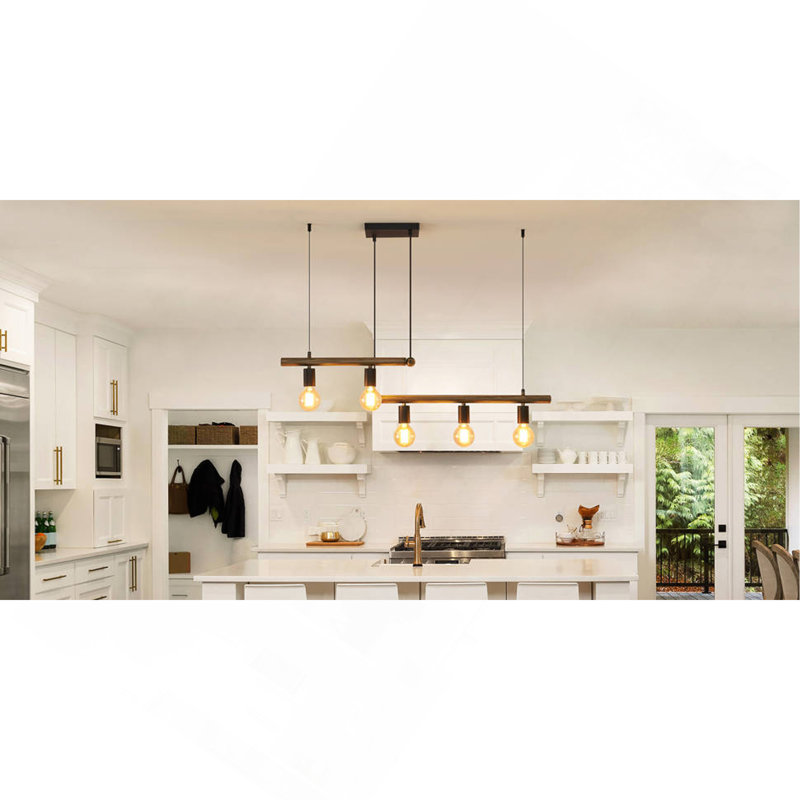 Luminaire suspendu pour îlot de cuisine à 5 lumières Macregor [Sans ampoule]