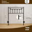 Tête de lit simple en métal, hauteur réglable, tête de lit simple / simple TG seulement pour la chambre à coucher, style maison de campagne rustique, cadre à fixer, assemblage facile, noir-1432054358-1432054357